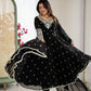 Designer Blooming Faux Embroidered Anarkali Gown Set