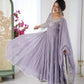 Designer Blooming Faux Embroidered Anarkali Gown Set