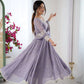 Designer Blooming Faux Embroidered Anarkali Gown Set