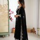 Designer Blooming Faux Embroidered Anarkali Gown Set