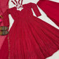 Designer Blooming Georgette Anarkali Suit Set