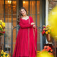 Designer Blooming Georgette Anarkali Suit Set