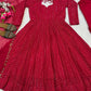 Designer Blooming Georgette Anarkali Suit Set