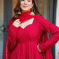 Designer Blooming Georgette Anarkali Suit Set