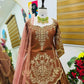 Designer Brown Shimmer Silk Lehenga Choli with Net Dupatta | Heavy Embroidery & Sequin Work