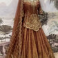 Designer Brown Shimmer Silk Lehenga Choli with Net Dupatta | Heavy Embroidery & Sequin Work