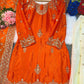 Designer Chinnon Silk Embroidered Palazzo Set