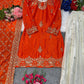 Designer Chinnon Silk Embroidered Palazzo Set