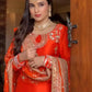 Designer Chinnon Silk Embroidered Palazzo Set