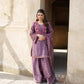 Designer Chinnon Silk Embroidered Sharara Set