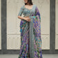 Designer Chinnon Silk Saree with Mirror Work for Festive and Wedding Wear