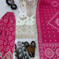 Designer Chinon Sharara Suit with Digital Print & Mirror Work
