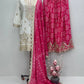 Designer Chinon Sharara Suit with Digital Print & Mirror Work