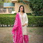Designer Chinon Sharara Suit with Digital Print & Mirror Work