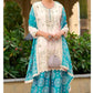 Designer Chinon Sharara Suit with Digital Print & Mirror Work