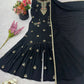 Designer Chinon Silk Embroidered Sharara Set