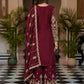 Designer Chinon Silk Embroidered Sharara Set