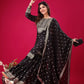 Designer Chinon Silk Embroidered Sharara Set