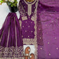 Designer Chinon Silk Embroidered Sharara Set