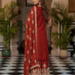 Designer Chinon Silk Embroidered Sharara Set