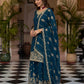 Designer Chinon Silk Embroidered Sharara Set