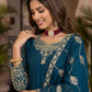 Designer Chinon Silk Embroidered Sharara Set