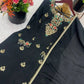Designer Chinon Silk Embroidered Sharara Set