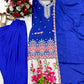 Designer Chinos Embroidered Top with Farshi Palazzo and Dupatta Set
