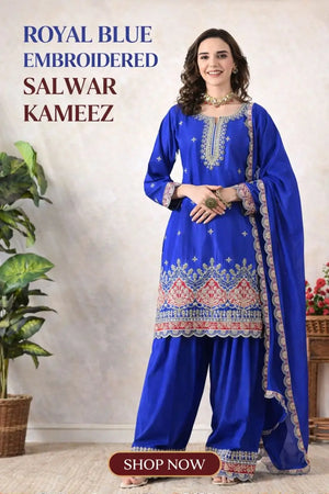 Designer Chinos Embroidered Top with Farshi Palazzo and Dupatta Set