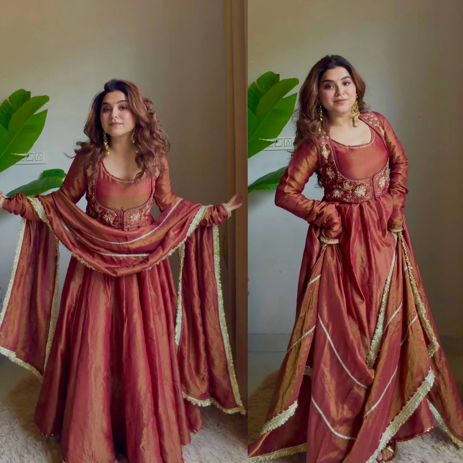 Designer Cosmos Silk Maxi Anarkali Suit for Festive and Wedding Wear