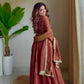 Designer Cosmos Silk Maxi Anarkali Suit for Festive and Wedding Wear