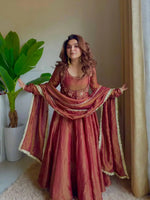 Designer Cosmos Silk Maxi Anarkali Suit for Festive and Wedding Wear