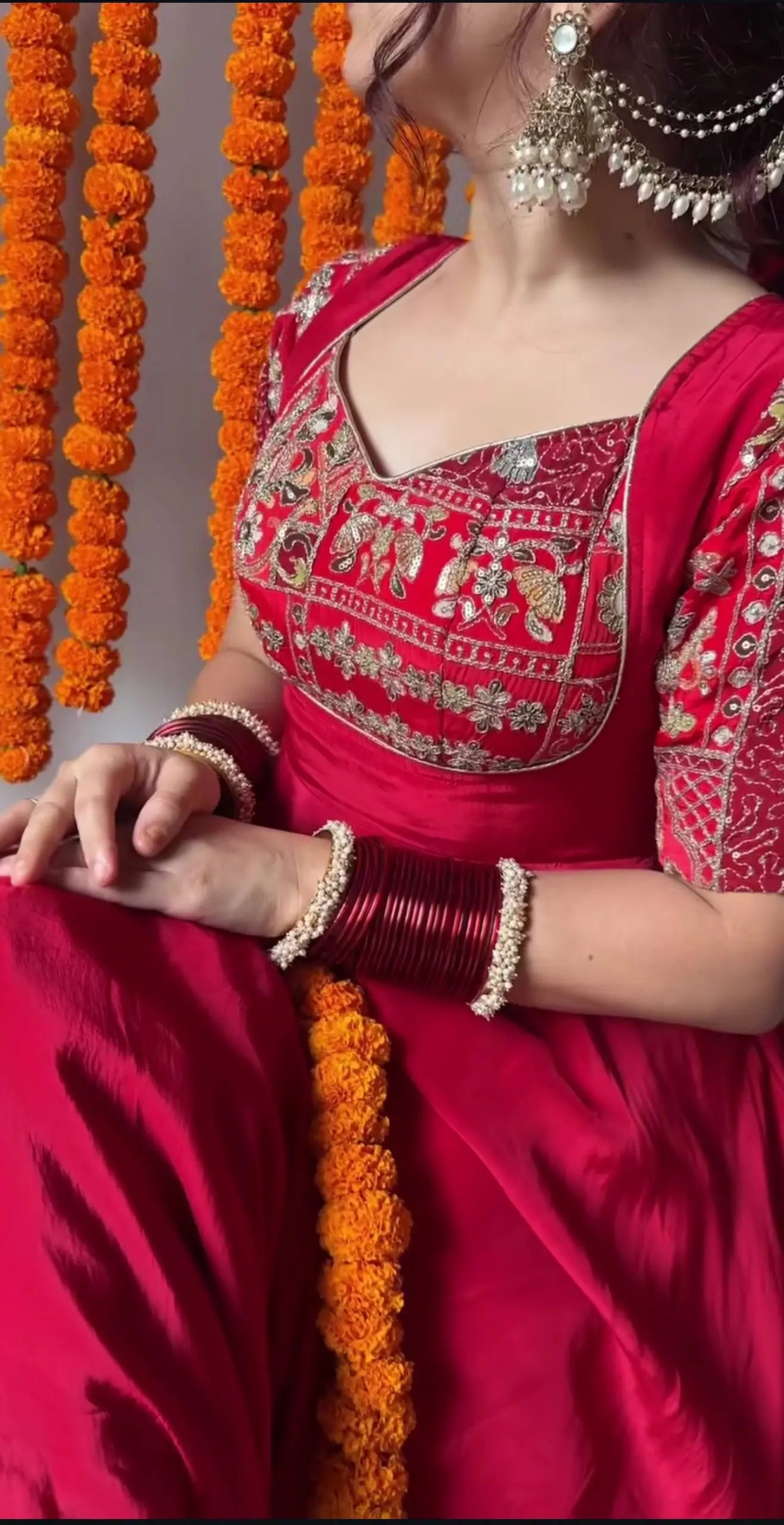 Designer Crepe Silk Anarkali Suit Set for Wedding and Festive Wear