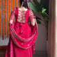 Designer Crepe Silk Anarkali Suit Set for Wedding and Festive Wear