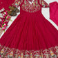 Designer Crepe Silk Anarkali Suit Set for Wedding and Festive Wear