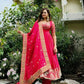Designer Crepe Silk Anarkali Suit Set for Wedding and Festive Wear