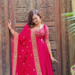 Designer Crepe Silk Anarkali Suit Set for Wedding and Festive Wear