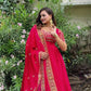 Designer Crepe Silk Anarkali Suit Set for Wedding and Festive Wear