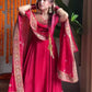 Designer Crepe Silk Anarkali Suit Set for Wedding and Festive Wear
