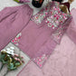 Designer Crepe Silk Embroidered Suit Set