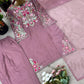 Designer Crepe Silk Embroidered Suit Set