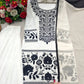 Designer Crepe Silk Embroidered Suit Set