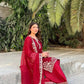 Designer Crepe Silk Embroidered Suit Set