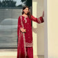 Designer Crepe Silk Embroidered Suit Set