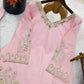 Designer Crepe Silk Embroidered Suit Set