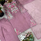 Designer Crepe Silk Embroidered Suit Set