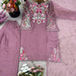 Designer Crepe Silk Embroidered Suit Set