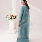 Designer Crepe Silk Embroidered Suit Set with Organza Dupatta