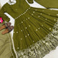 Designer Crunchy Silk Anarkali Suit Set