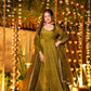 Designer Crunchy Silk Anarkali Suit Set